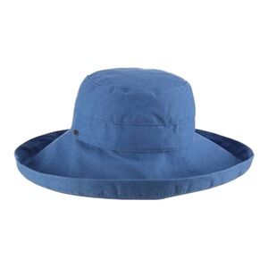 Scala Women's "GIANA" Wide Brim Cotton Sun Hat Inner Drawstring UPF 50+ One Size